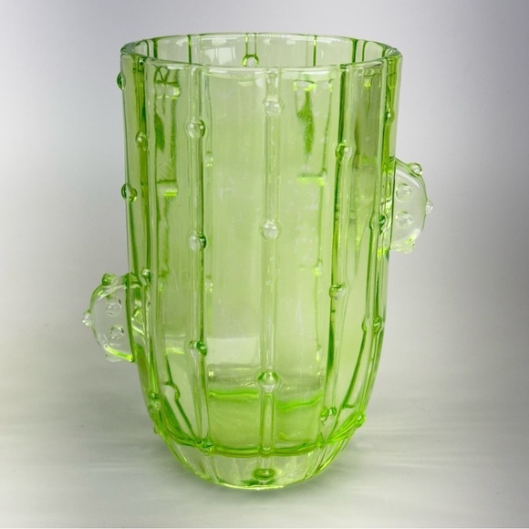 John Lewis Green Glass Cactus Tumblers Glasses - Picture 5 of 8